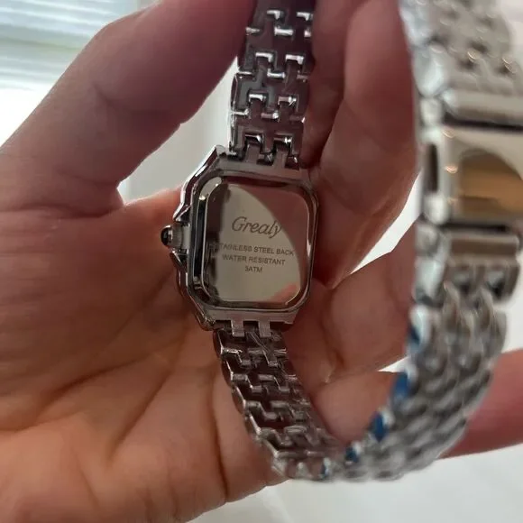 Panthere classic  Silver Watch & LOVE Bracelet Set - Timeless Style - Picture 6 of 7